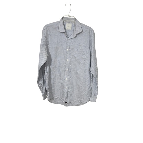 Billy Reid Other - Billy Reid Button Down Shirt Mens Large Blue White Striped Standard Cut Cotton